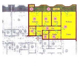 Renditeobjekt aus Eigenbestand, Provision frei; vermietete 4-Zimmer-Eigentumswohnung mit gr. Loggia, Garage, Pkw-Stplz in Köln-Ostheim