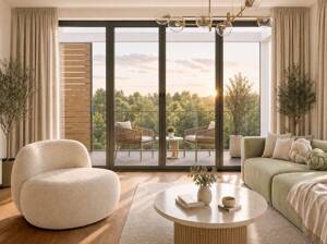 STEGLITZ: WOHNEN im GRÜNEN: ERSTBEZUG im LUXUS Neubau: QNG und KFW: 2-Zi-Whg mit RIESEN ECK-Terrasse – 14195 Berlin – Vorschaubild 1