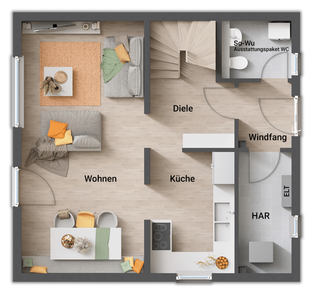Mit Grundstück: Das ausbaufähige und flexible Town & Country Haus "Für Dich" in Salzgitter OT Ringelheim – Salzgitter – Vorschaubild 3