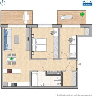 DIESE WOHNUNG TRIFFT JEDEN GESCHMACK - HELLE 3-ZIMMER WOHNUNG MIT 2 BALKONEN – 90763 Fürth – Vorschaubild 2