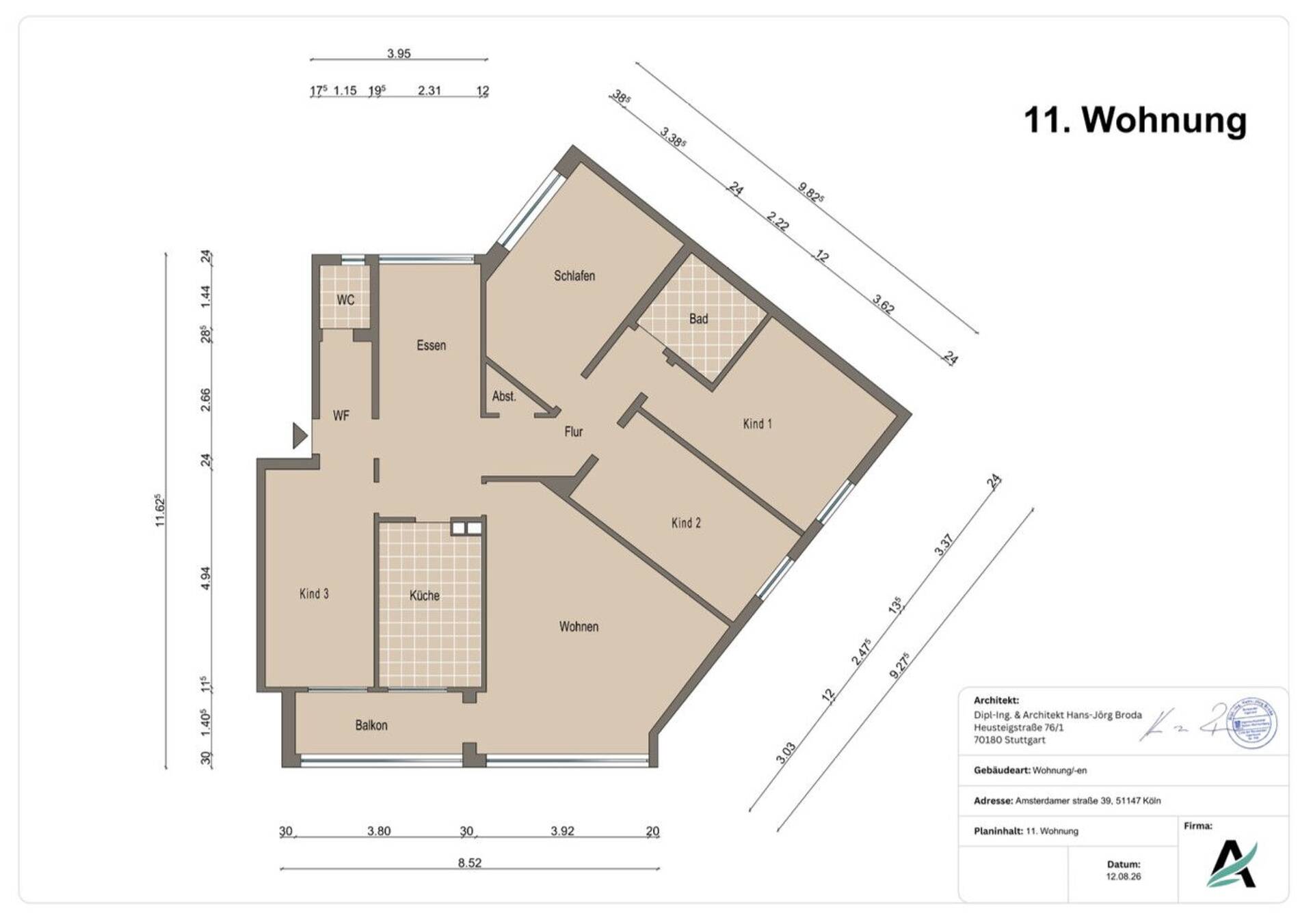 Etagenwohnung in 51149 Köln mit 114 m² kaufen
