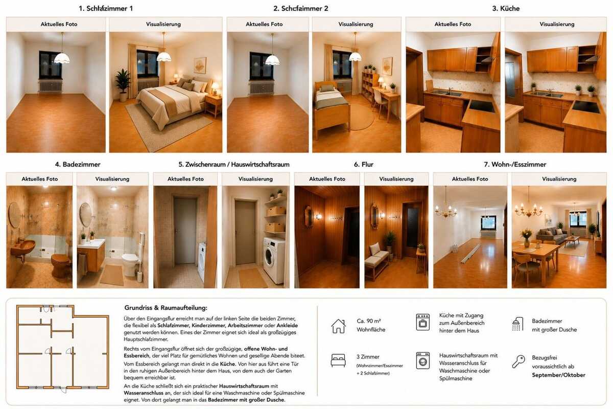 3-Zimmer-Wohnung (EG) ab 01.09.26 in Hostenbach zu vermieten – 66787 Wadgassen – Bild 1 von 2