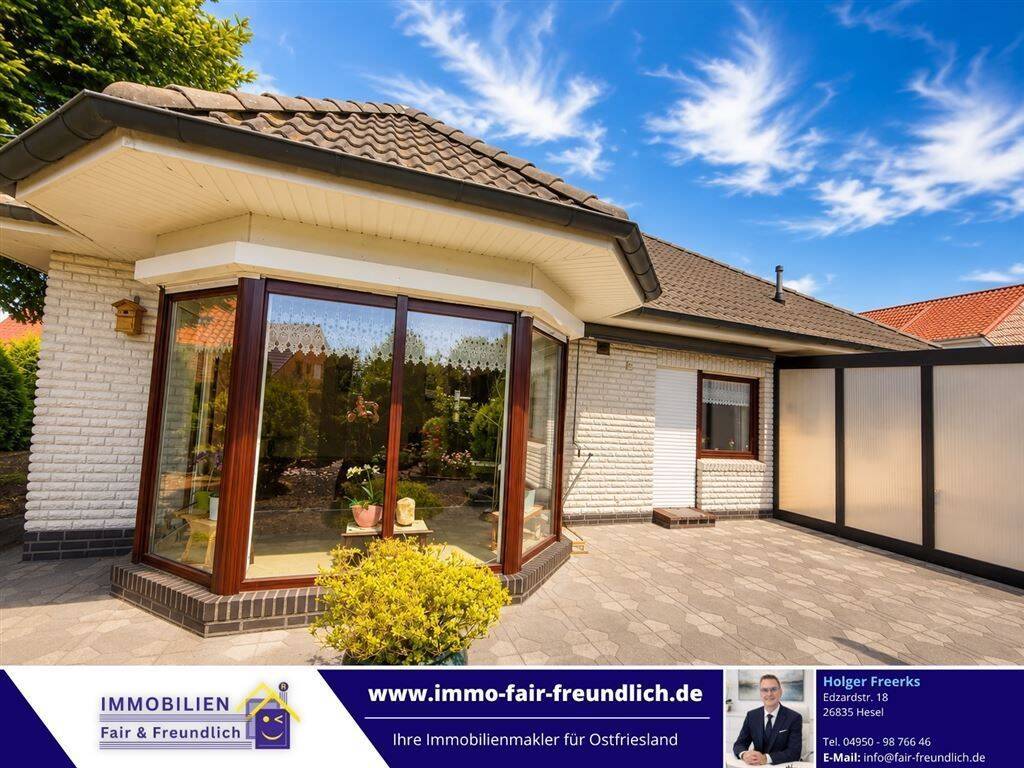 Exklusiver Bungalow Baujahr 2001 - Komfortables Wohnen mit Sommergarten und Garage in Hesel – Hesel – Vorschaubild 6