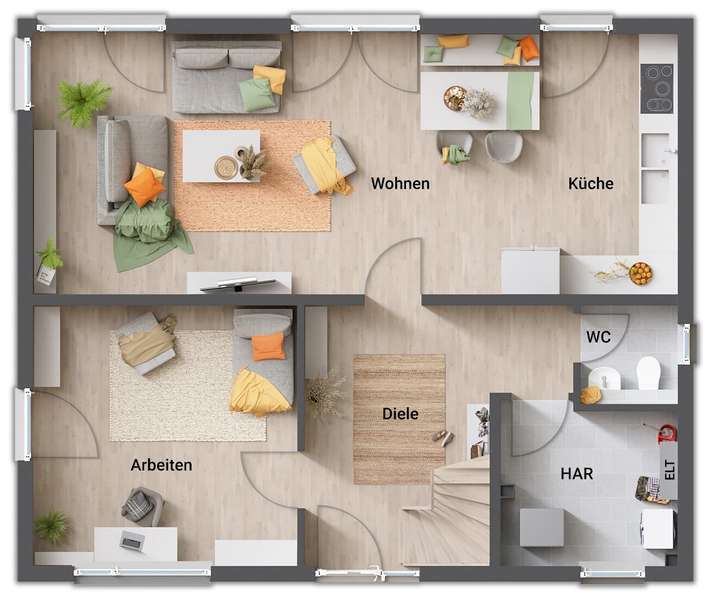 Flair 152 massiv gebaut, Preis inkl. Grundstück – Bexbach – Vorschaubild 7