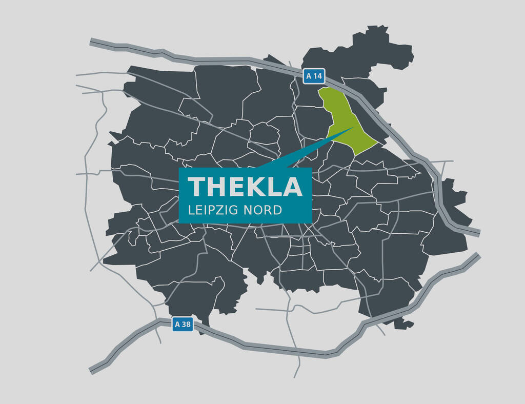 2-Zimmerwohnung in Thekla mit Balkon – Leipzig – Vorschaubild 3