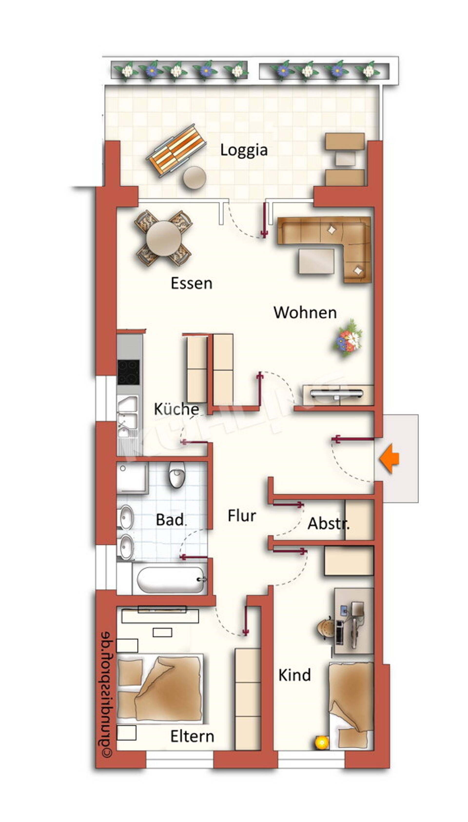 Etagenwohnung in 49377 Vechta mit 83,37 m² kaufen