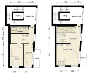 Grünblick / hohe Räume / 3-Zimmer-Maisonette im Erstbezug / Bad / Gäste WC / Lift / Balkon –Fragen 0172-3261193 – 10405 Berlin – Vorschaubild 2