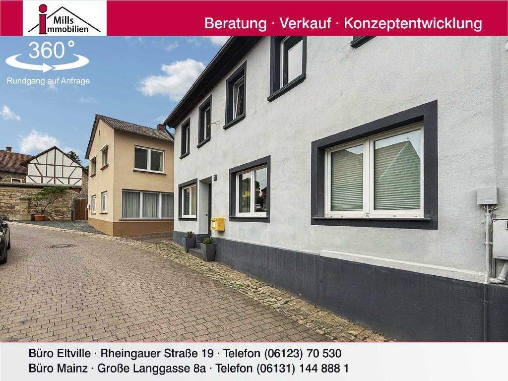 Außergewöhnliches 1-2 Familienhaus mit uneinsehbarem Innenhof und Scheune – Wörrstadt – Bild 1 von 9