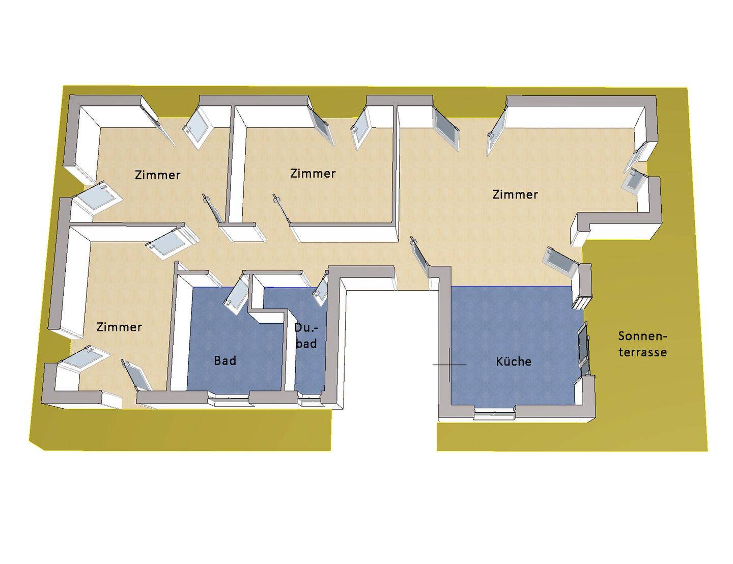 IMMOBERLIN.DE - Exquisites Penthouse: Moderne Wohnung mit großer Westterrasse & Lift – Berlin – Vorschaubild 5