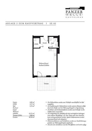Frei ab 01.09.2026 / Luxuriöse 1-Zimmer-Wohnung mit Terrasse und Einbauküche in Trier - Castelnau – 54294 Trier – Vorschaubild 4