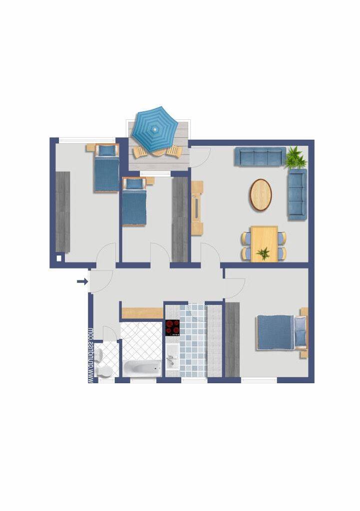 KAPITALANLAGE 4 ZIMMER WOHNUNG IM GRÜNEN GELEGEN! – Duisburg – Vorschaubild 2