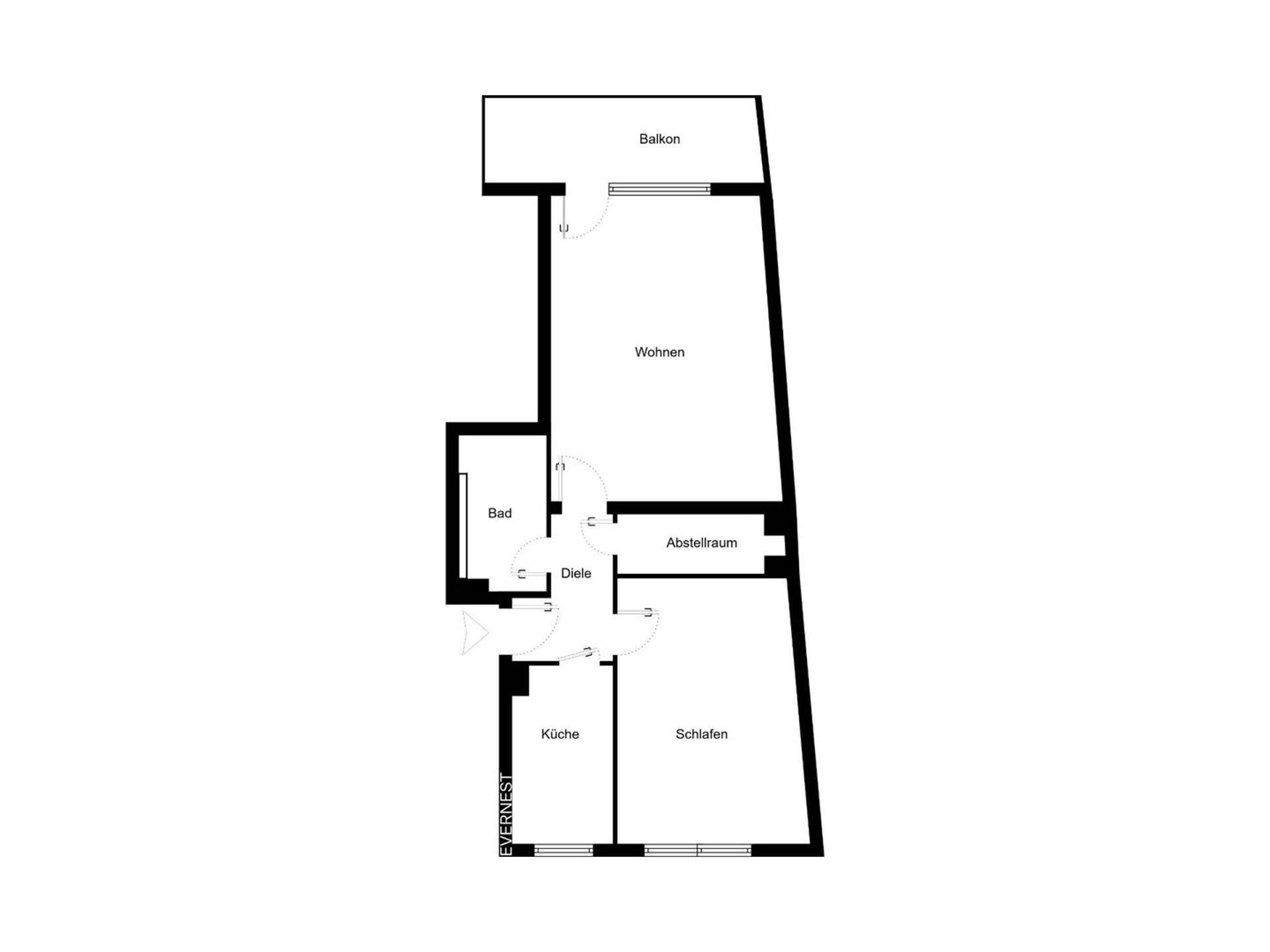 Etagenwohnung in 42117 Wuppertal mit 62 m² kaufen