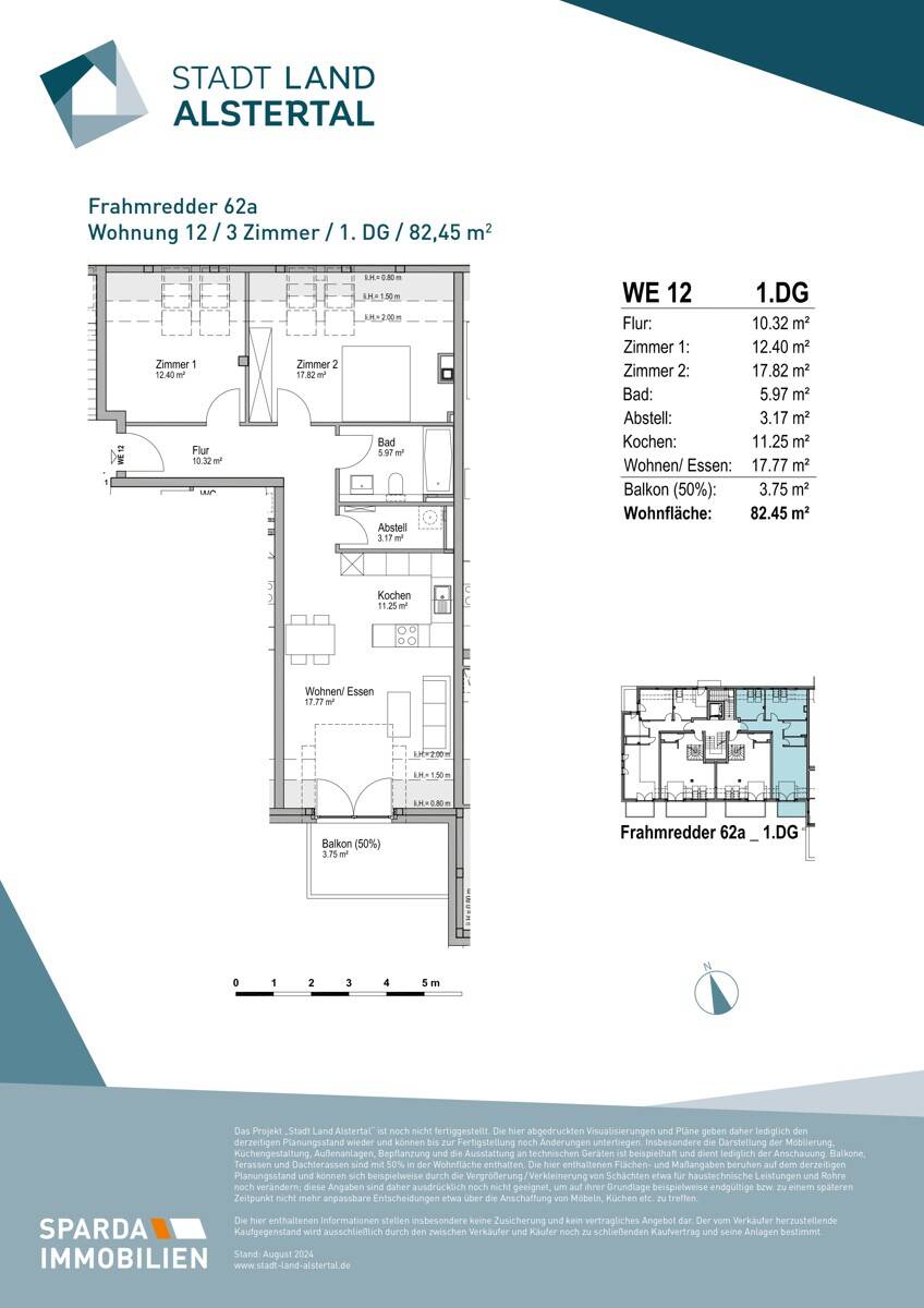Lichtdurchflutete 3-Zimmer-Neubauwohnung – Hamburg – Vorschaubild 2