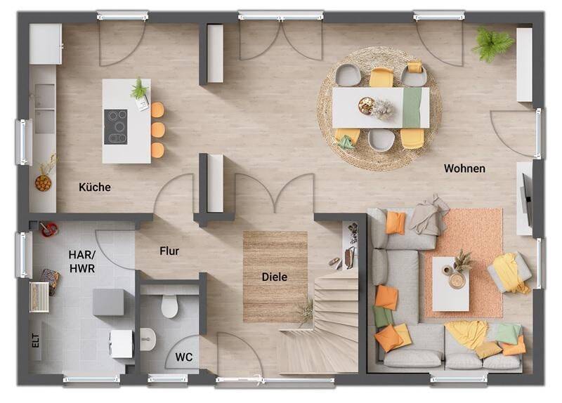 NEU: "Aura" - Traumhaus mit Einbauküche & Bodenbelägen & PV-Anlage & - Alles drin, alles dran - Du malerst noch - Dann kannst du einziehen! – Oestrich-Winkel – Vorschaubild 4