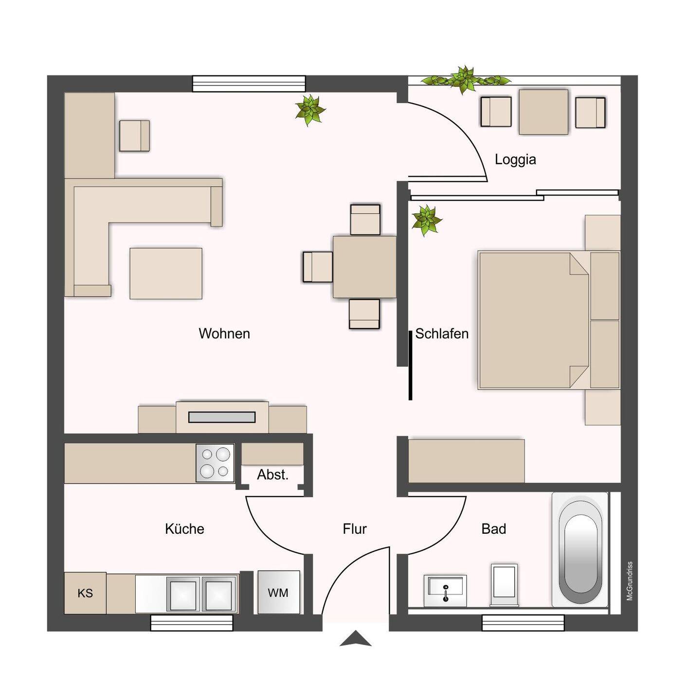 Vermietete 2-Zimmer-Wohnung mit Potenzial – Dresden – Vorschaubild 2