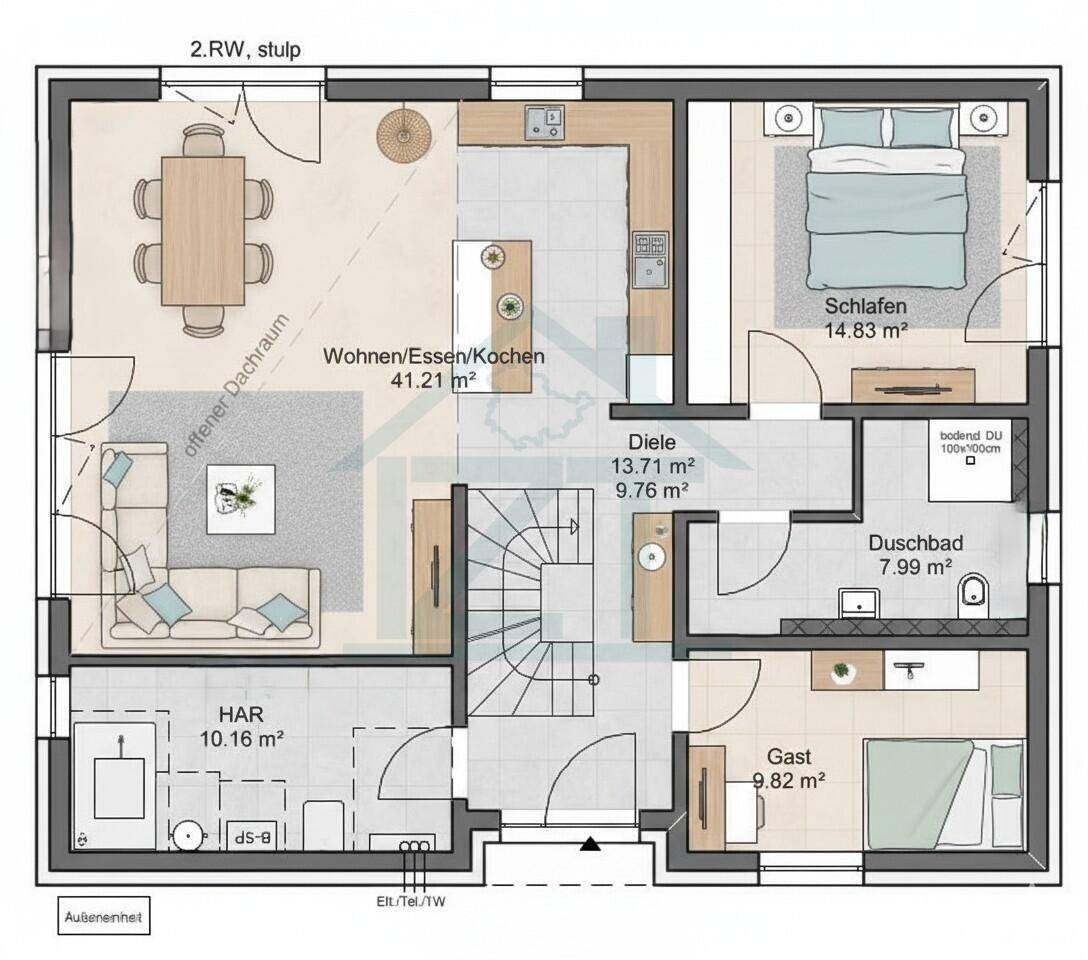 Exklusiver 134 m² großer Bungalow inklusive ca. 445 m² Grundstück in Randlage von Jena-Drackendorf – Jena – Vorschaubild 6