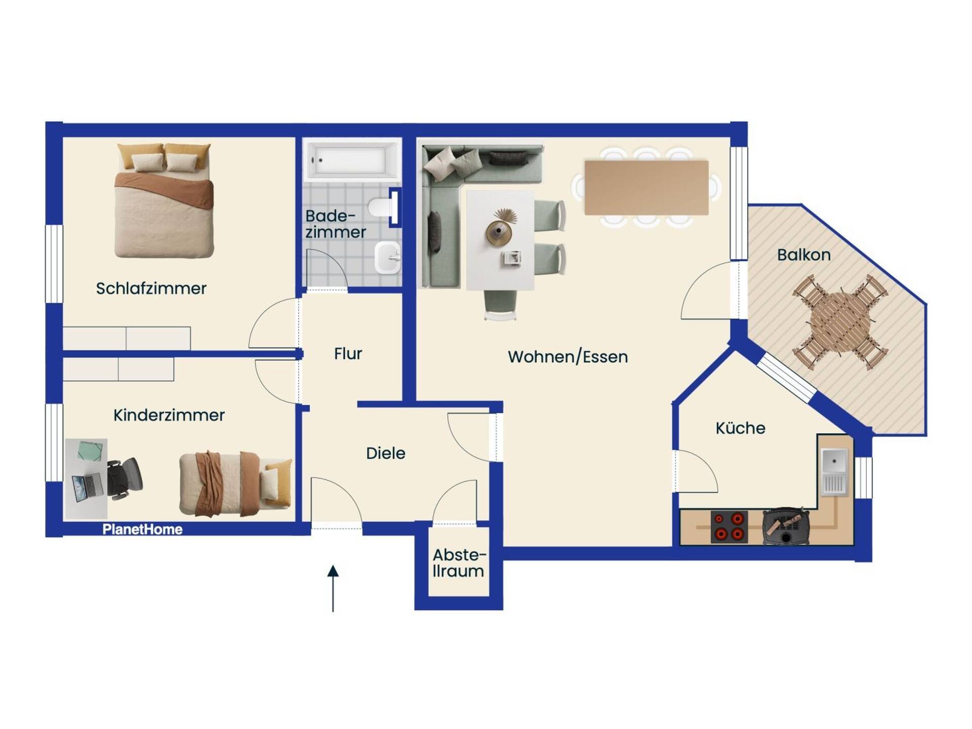 Erdgeschosswohnung in 45665 Recklinghausen mit 78 m² kaufen