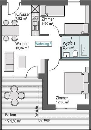 Ruhige 3-Zimmer-Wohnung – ideal für Einzelpersonen ab 50 Jahren – 88693 Deggenhausertal – Vorschaubild 2