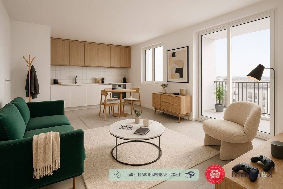 Appartement 2 pièces 43 m² · à Saint-Jacques-de-la-Lande · 43 m² · 265 000 €