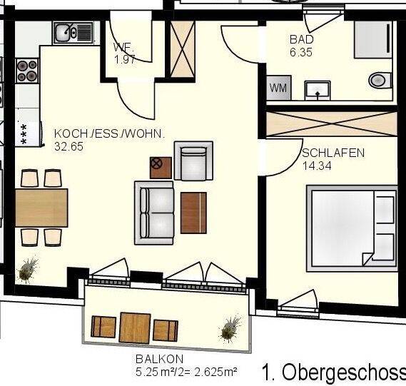 neue 2 Zimmer Wohnung mit Balkon moderner Einbauküche – Nürnberg – Vorschaubild 5