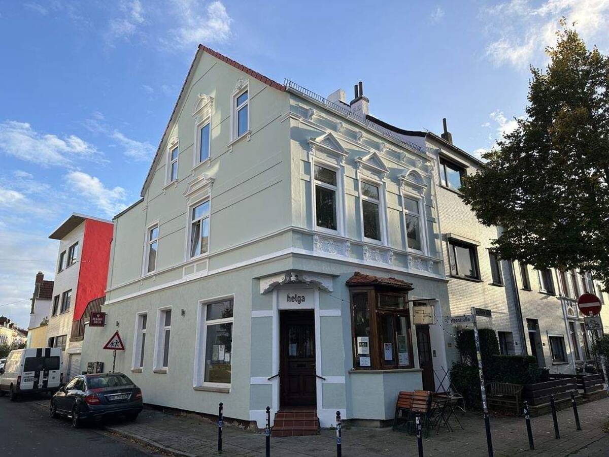 EINS DER SCHÖNSTEN! Altbremer-Wohn-/Geschäftshaus mit Stuckfassade in ruh. Wohnstrasse in Alt-Walle – 28217 Bremen – Bild 1 von 9