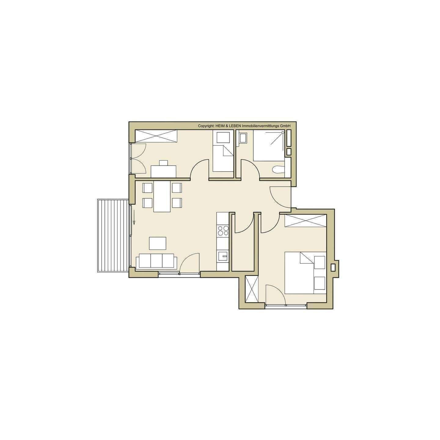Whg 7 - Wohnensemble "Schönauer Weg" - 3 Zimmer-Balkonwohnung – München – Vorschaubild 6