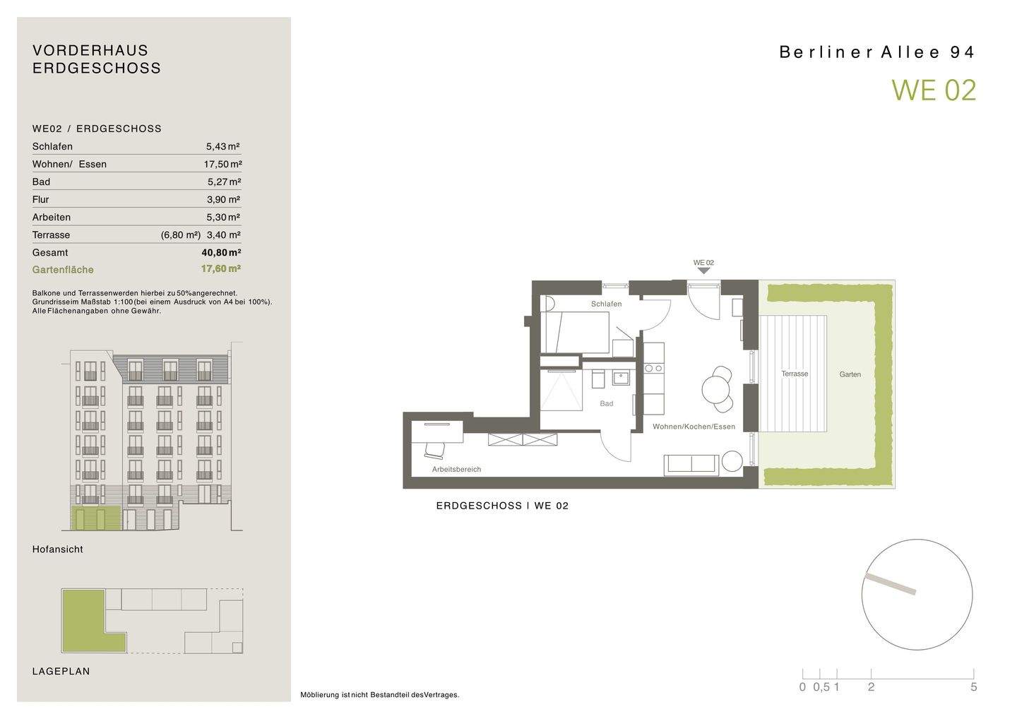 Erstbezug: Wohnung mit Südterrasse im Innenhof – Berlin – Vorschaubild 2