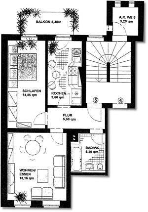 geräumige 2-Raum-Wohnung in Marienthal mit Balkon – 8060 Zwickau – Vorschaubild 2