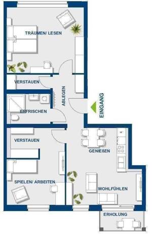 Sofortbezug / Neubau / 3-Zimmer-Wohnung mit Balkon in Berlin-Pankow – stilvoll, modern und optimal geschnitten – 13187 Berlin – Vorschaubild 3