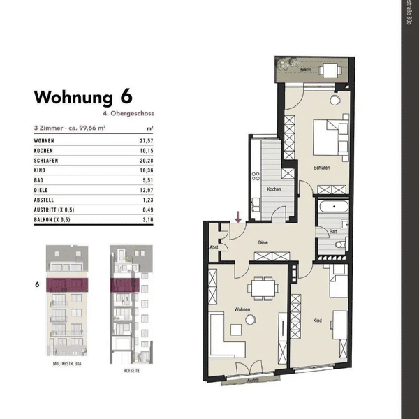 Etagenwohnung in 50674 Köln mit 100 m² kaufen