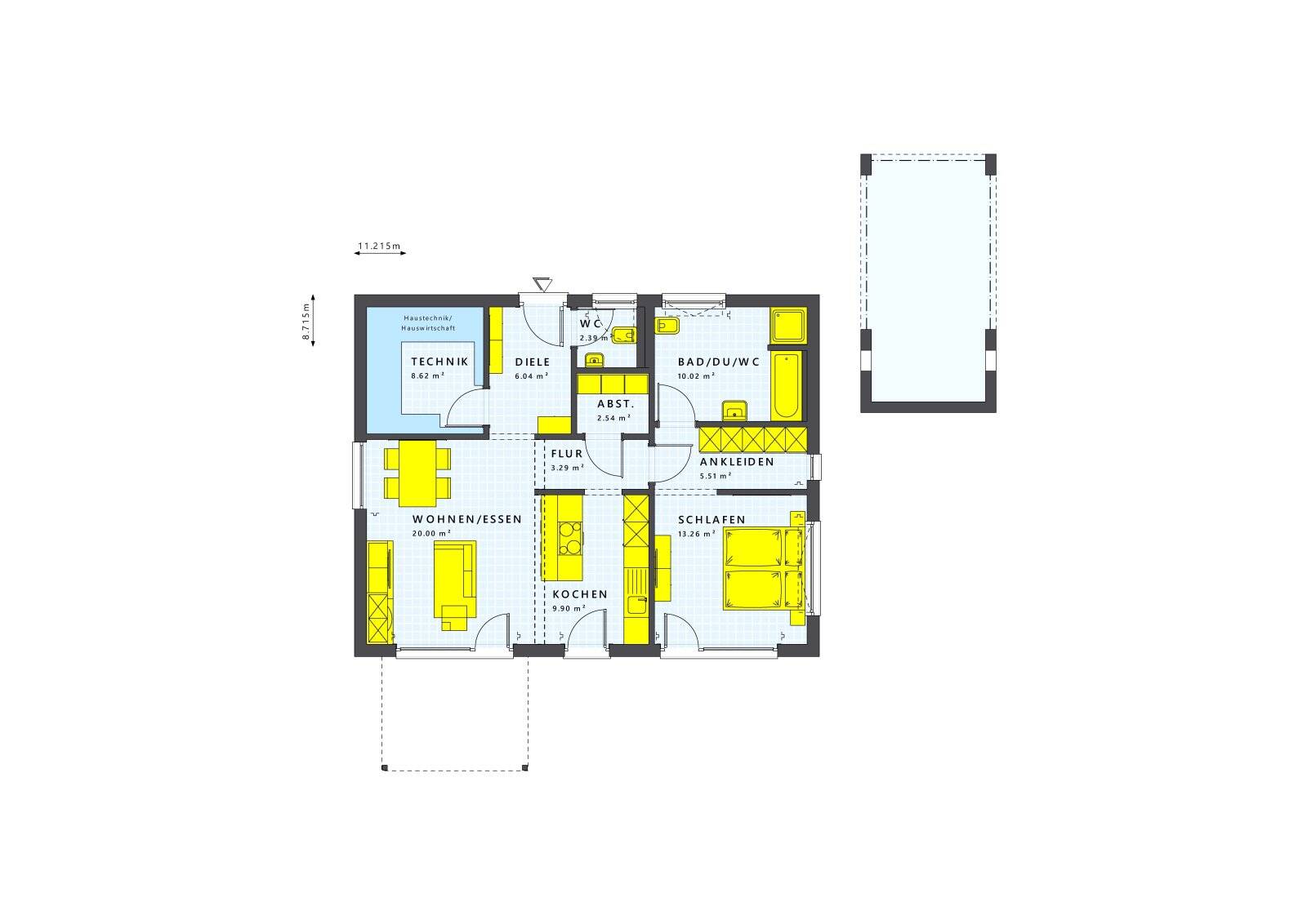 Flachdach-Bungalow - Modernes Wohnen nach deinem Wunsch in Kiel-Suchsdorf in KFW 40 QNG inklusive Photovoltaik und Batteriespeicher ! – Kiel – Vorschaubild 2