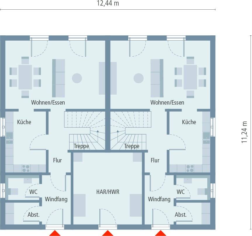 Ihr Haus für 2 Familien ! Nur 369.800,-EUR je Familie/Haushälfte/Grundstückshälfte ! – Rehfelde – Vorschaubild 3