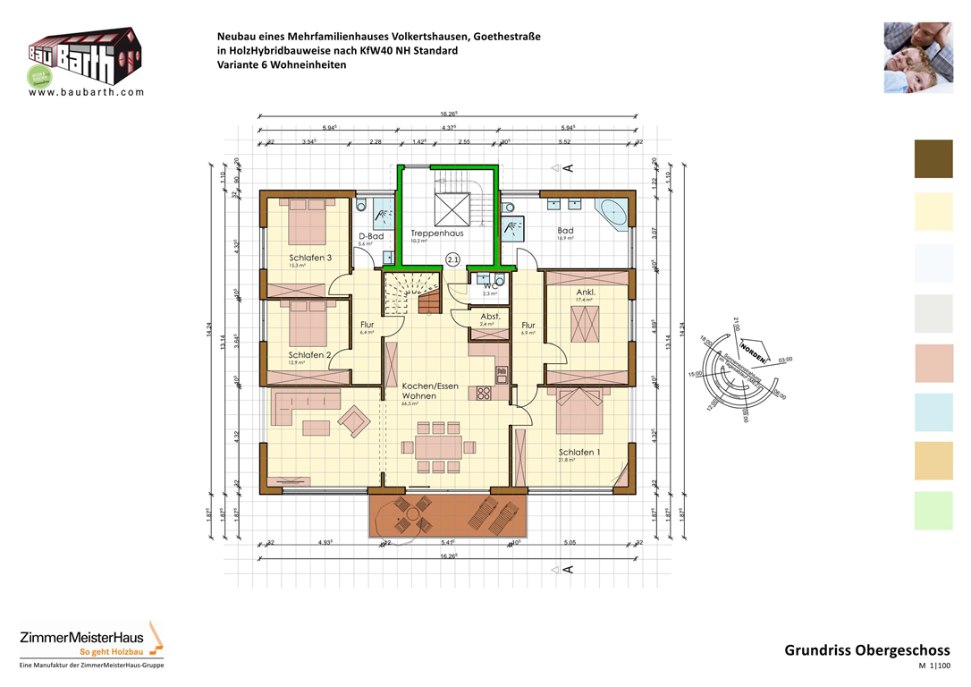 Traumhaus mit Fernblick I KFW-Förderung I Natürlich aus Holz: Helle, wohngesunde 5 bis 8-Zimmer Maisonettewohnung in Singen-Volkertshausen – Volkertshausen – Vorschaubild 2
