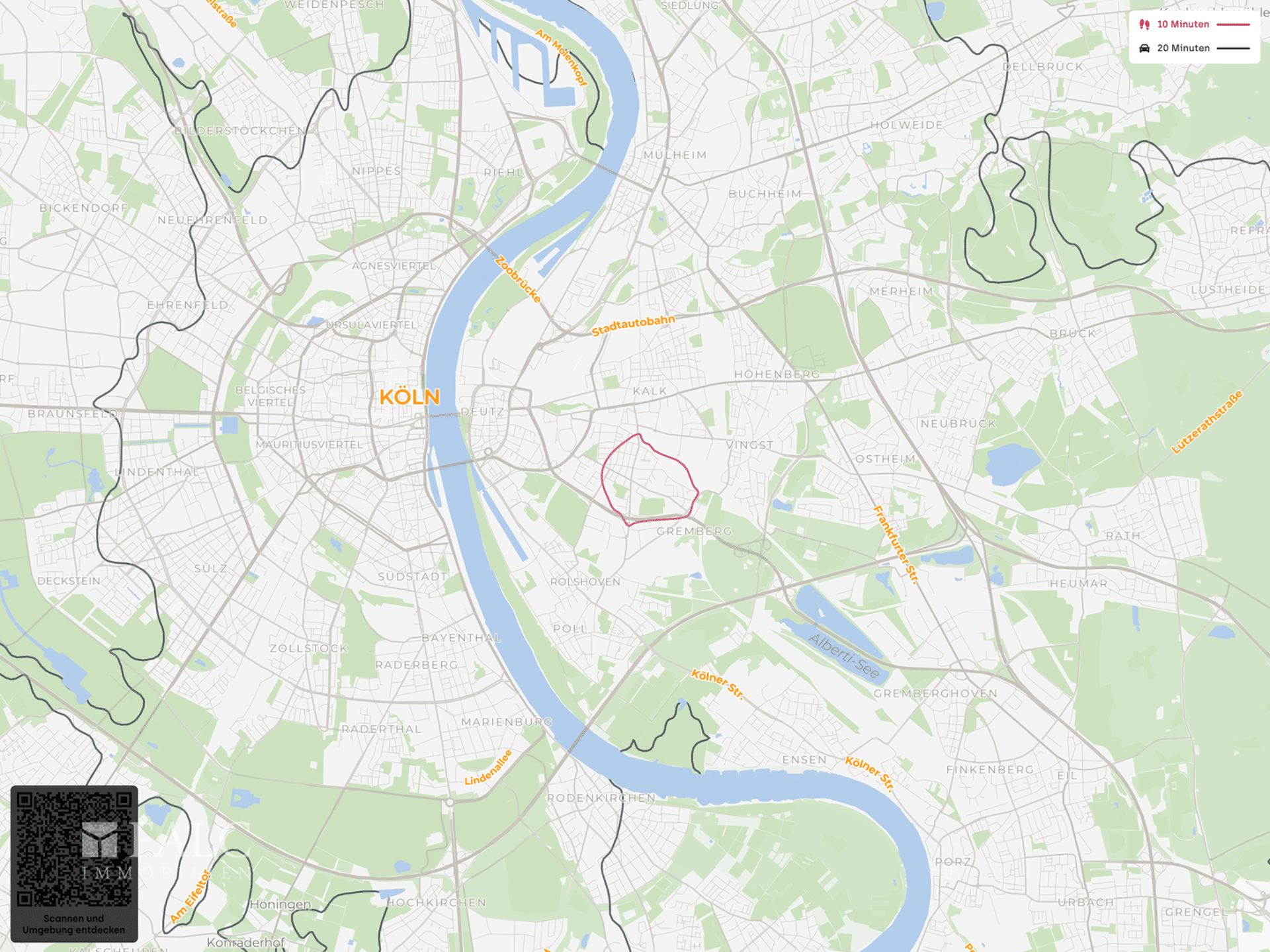 Etagenwohnung in 51105 Köln mit 70 m² kaufen