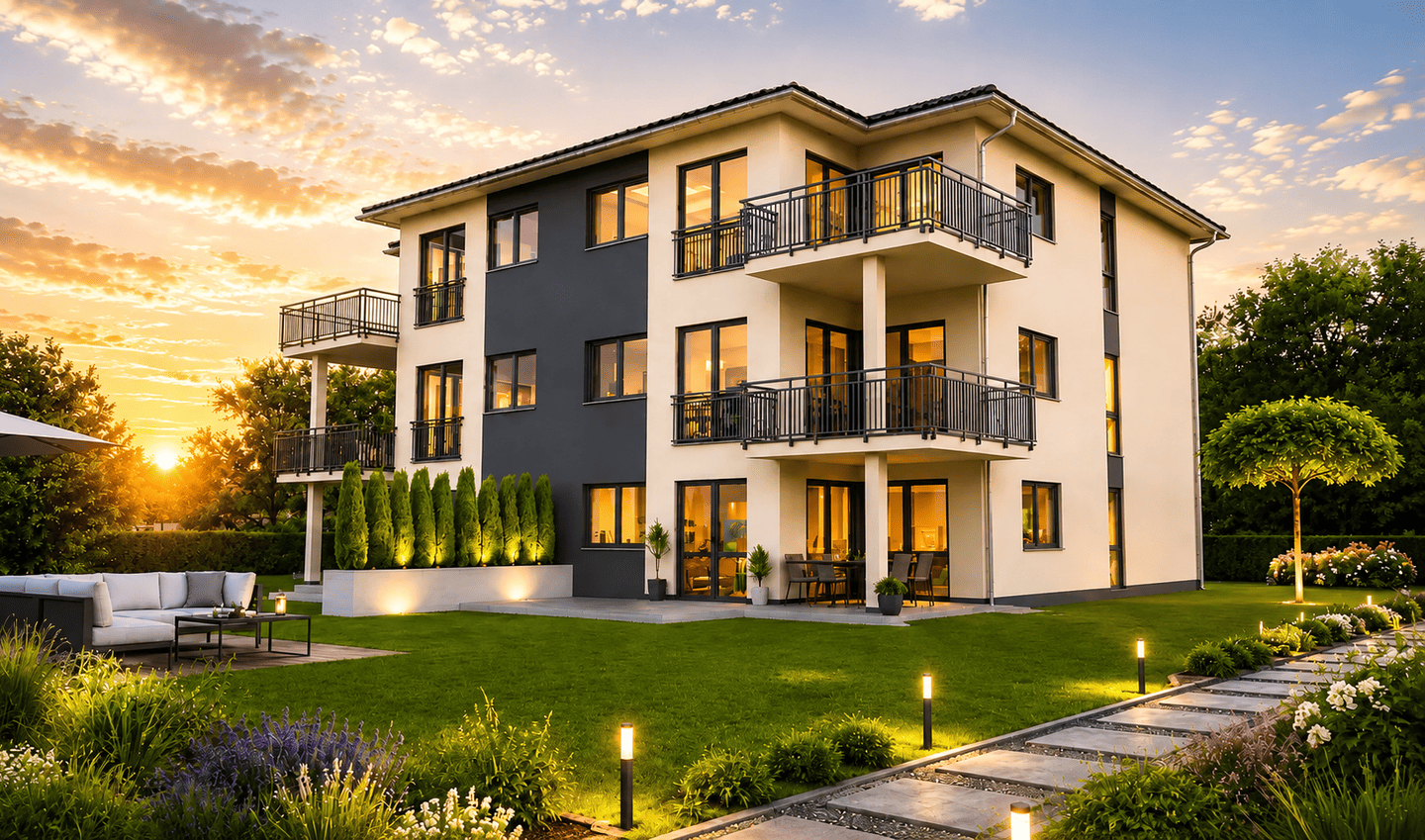 Neubau-Erstbezug: Lichtdurchflutete 3-Zimmer-Wohnung mit Balkon - Individuell gestaltbar