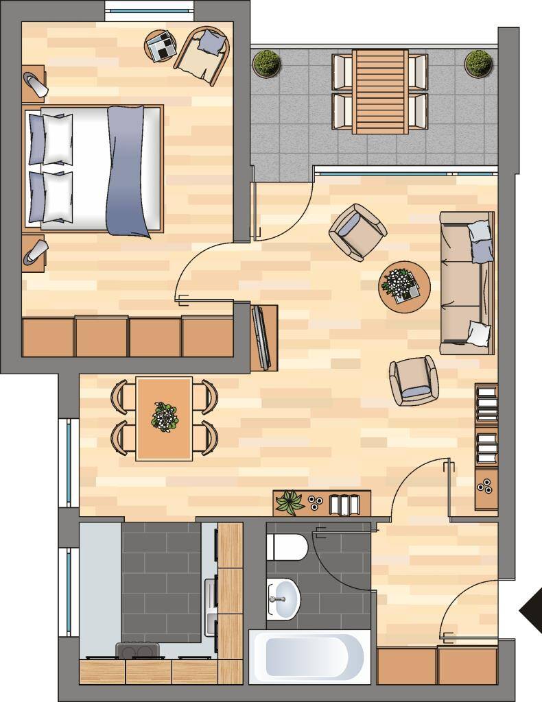 Helle 2 Zimmer Wohnung in Wuppertal-Vohwinkel – Wuppertal – Vorschaubild 2