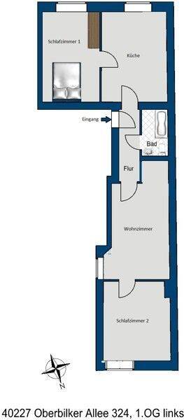 Kurzfristig zum 20.07 - Schöne Wohnung zentral auf der Oberbilker Allee – Düsseldorf – Vorschaubild 2