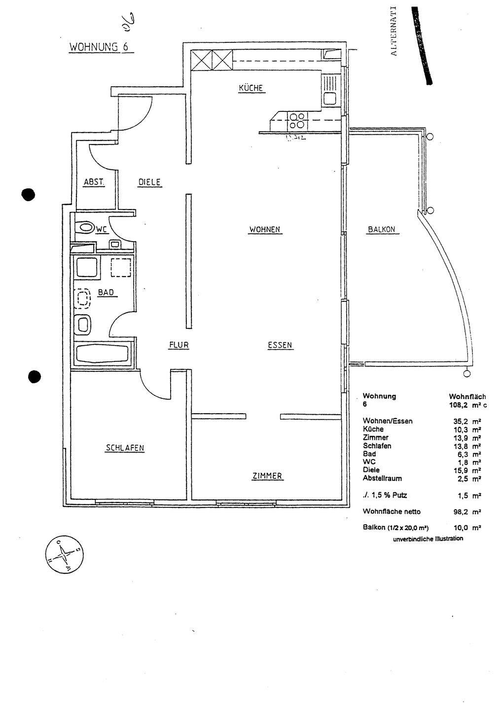 Terrassenwohnung 108 qm Halbhöhenlage am Wald