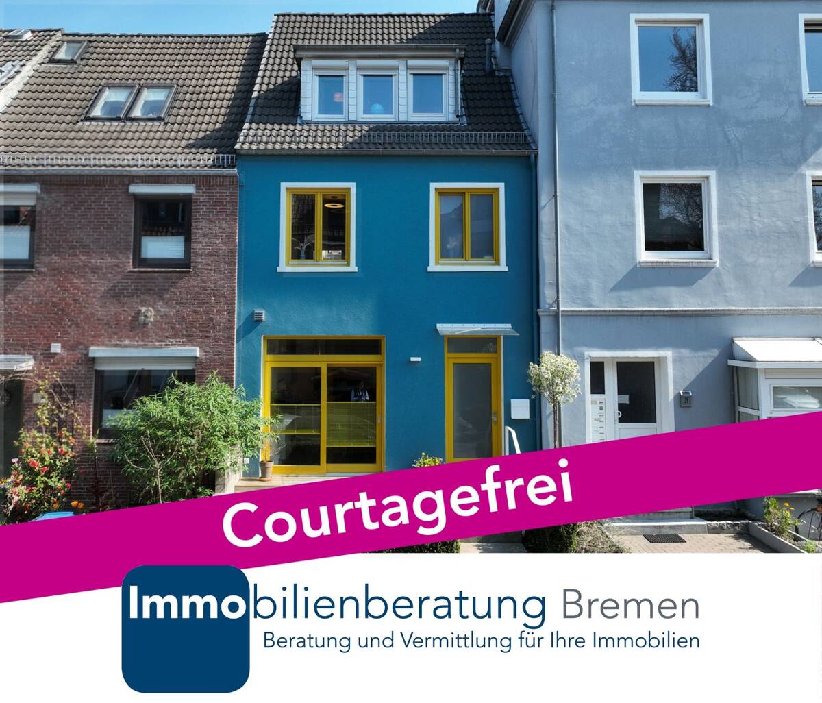 Modernisiertes Reihenhaus mit viel Platz, Dachterrasse und hochwertiger Ausstattung in Findorff – 28215 Bremen – Bild 1 von 9