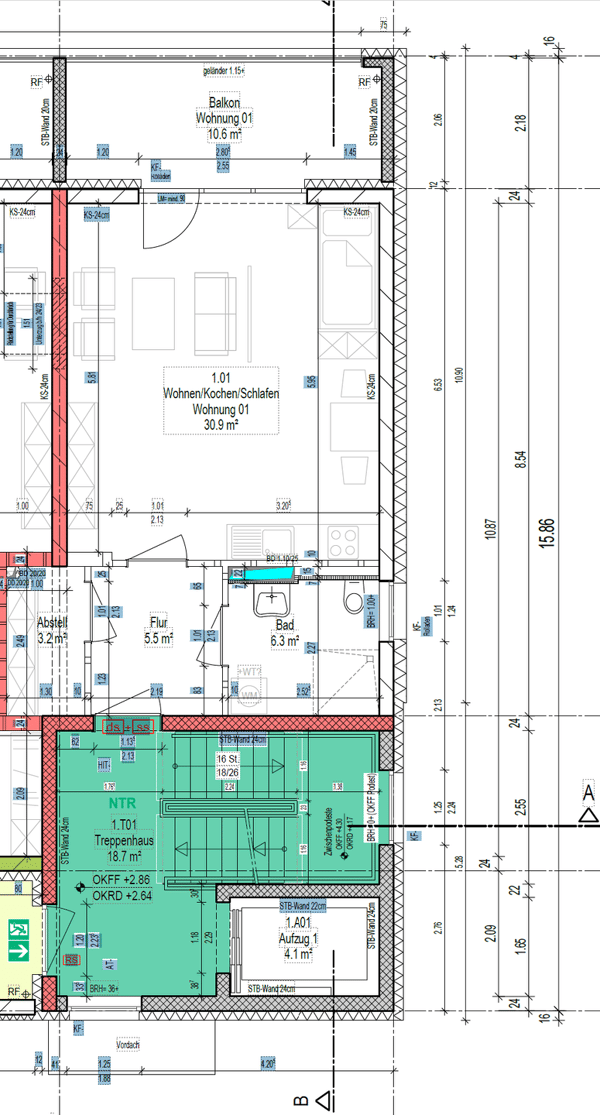 Etagenwohnung in 35390 Gießen mit 55 m² kaufen