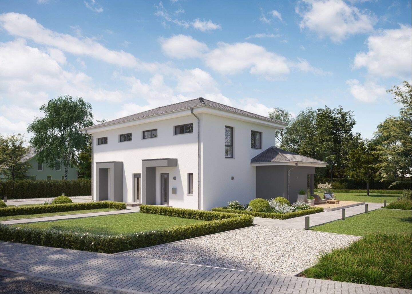 Hier wohnen zwei Familien wie in einem Doppelhaus. – Raunheim – Bild 1 von 9