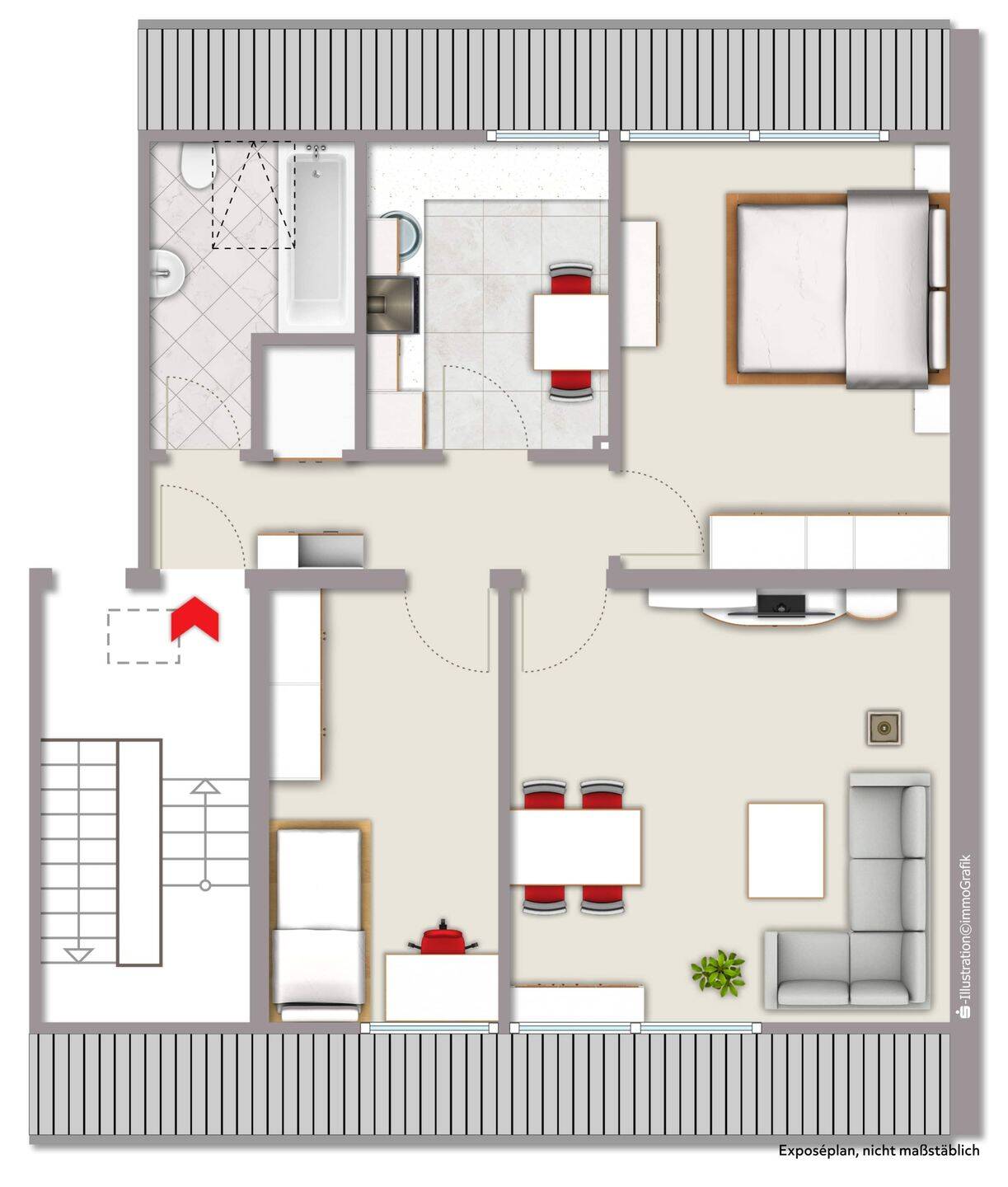 REDUZIERT !! Moderne 3 - Z.WHG mit NEUEM SUPERBAD, ohne Balkon – Krefeld – Vorschaubild 2