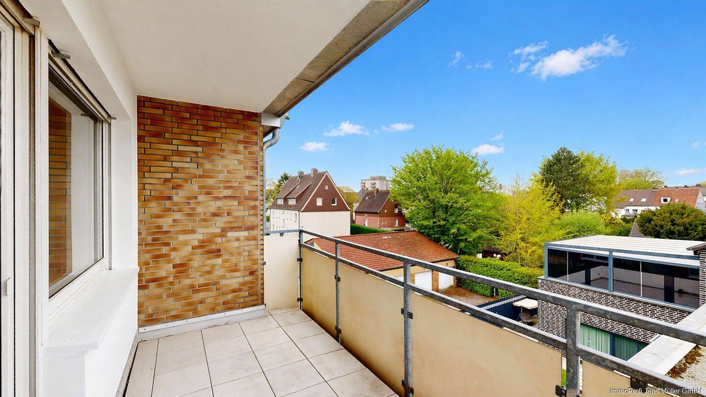 Ihr Feierabendplatz mit Sonne - 2-Zimmer-Wohnung mit Loggia und Blick ins Grüne in Hamm-Westen