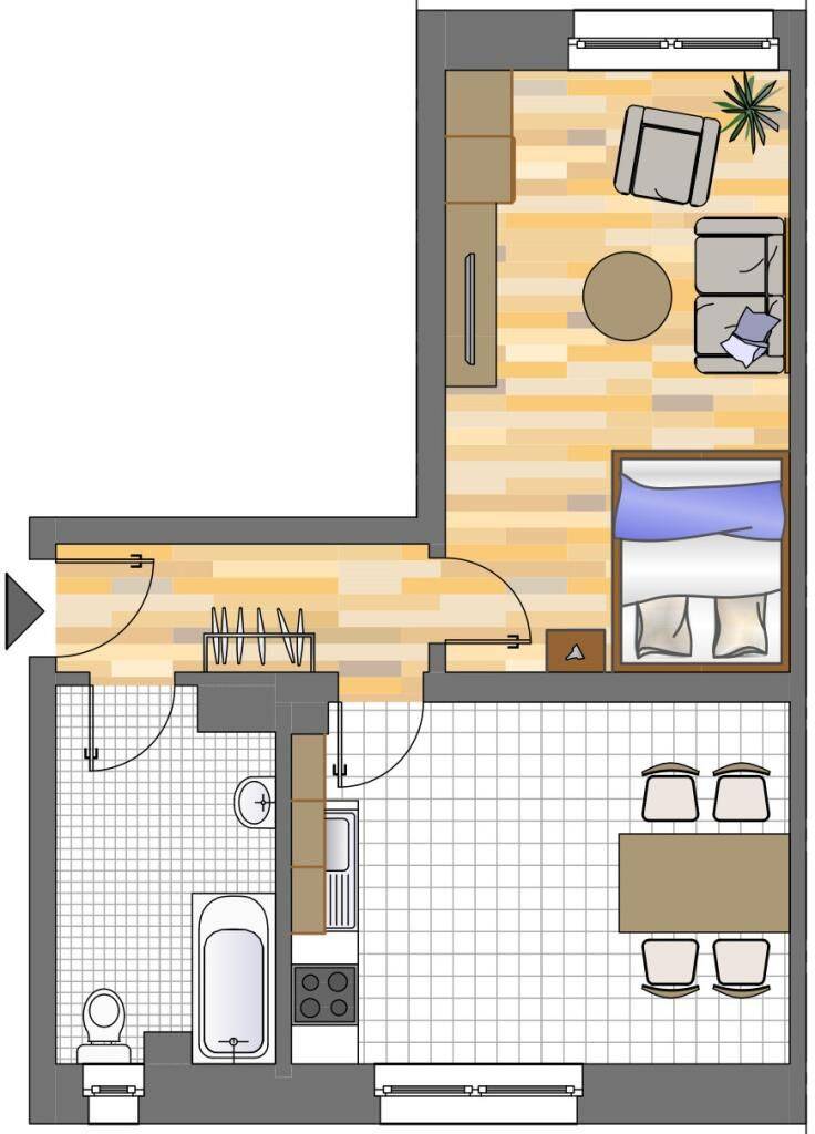 Demnächst frei! 1-Zimmer-Wohnung in Dortmund Körne (WBS erforderlich) – Dortmund – Bild 1 von 9