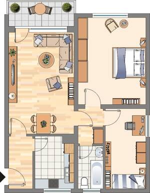 3 Zimmer mit Balkon und Aufzug! – 44319 Dortmund – Vorschaubild 3