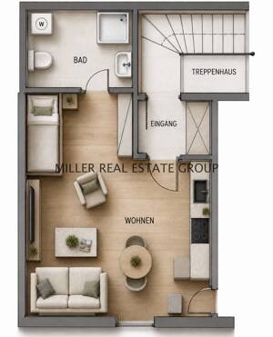 1-Zimmer-Dachgeschosswohnung in Ingolstadt-Friedrichshofen - ruhige zweite Reihe mit Tiefgaragenstellplatz! – 85049 Ingolstadt – Vorschaubild 9