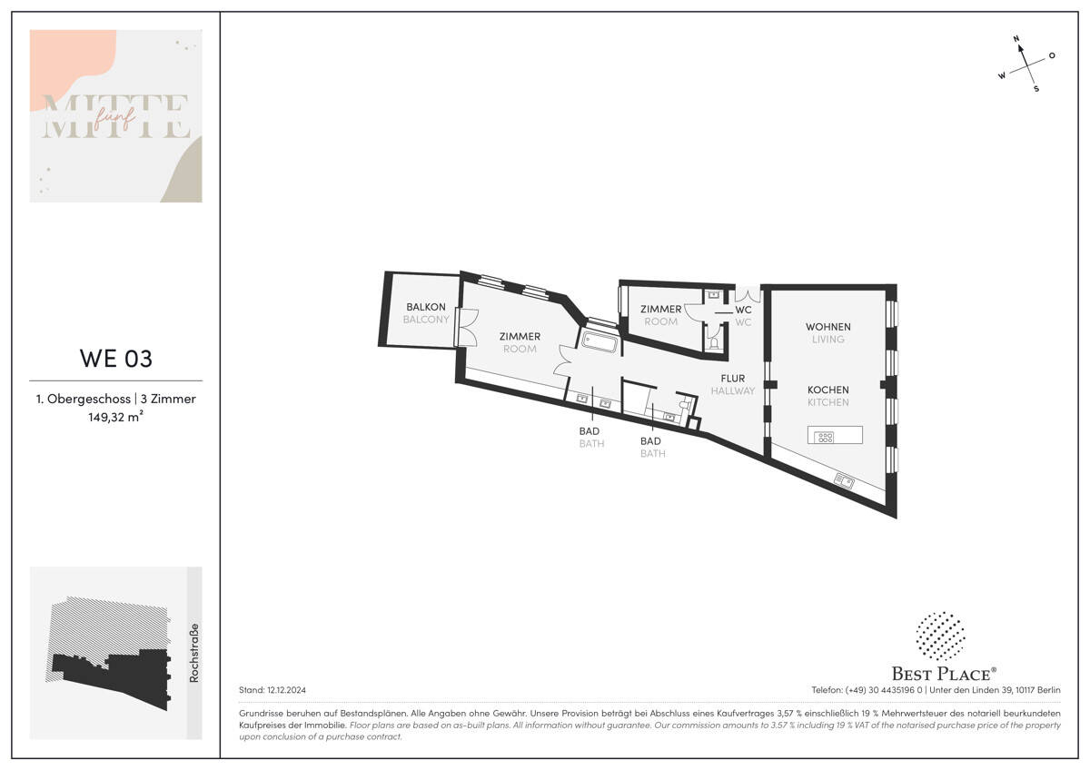Hochwertig saniertes 3-Zimmer-Domizil mit BALKON ++ nahe Hackescher Markt – Berlin – Vorschaubild 5