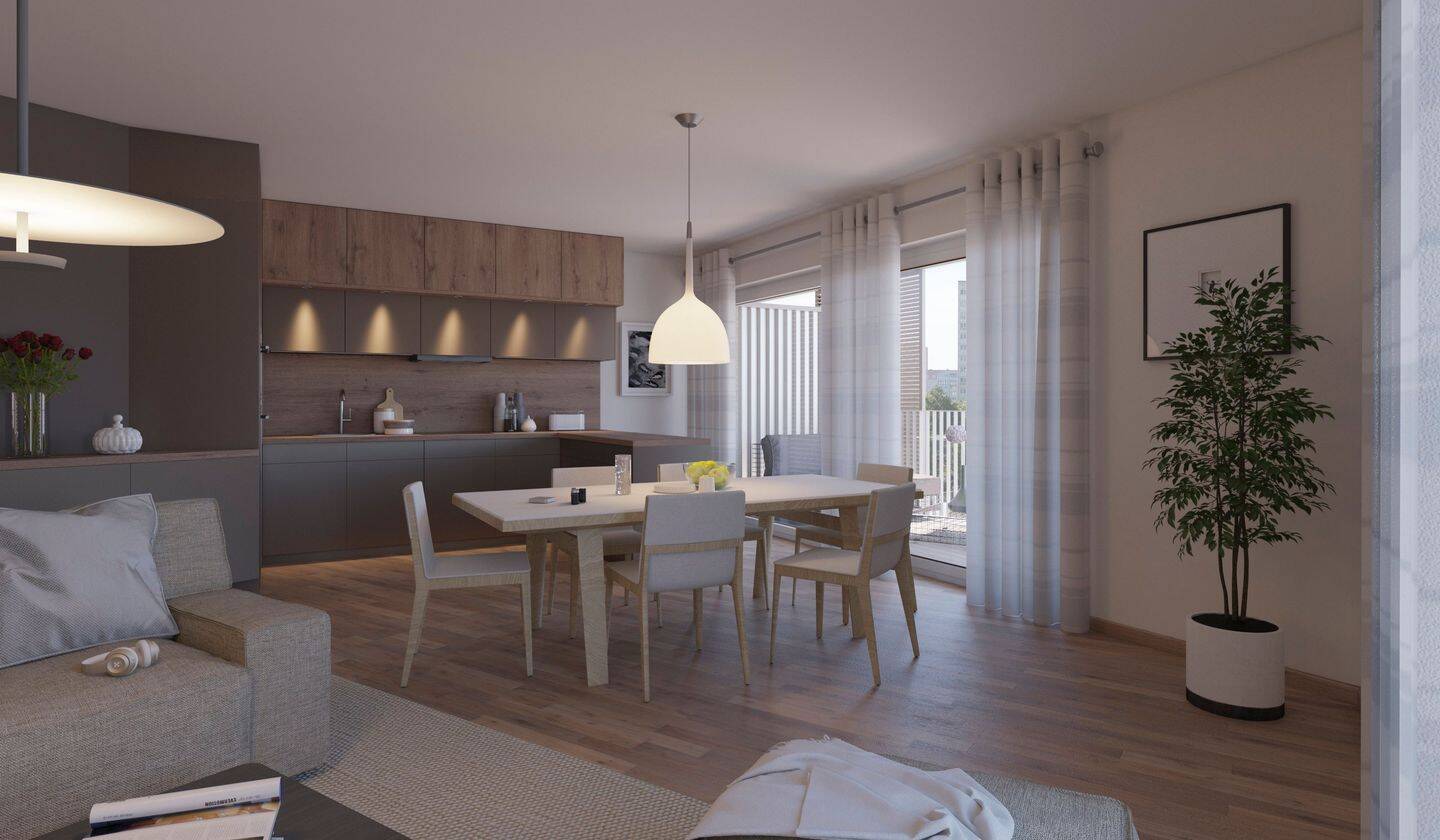 Erstbezug Neubau - Großzügige 3-Raumwohnung mit 2 Bädern & Südbalkon – Leipzig – Vorschaubild 2