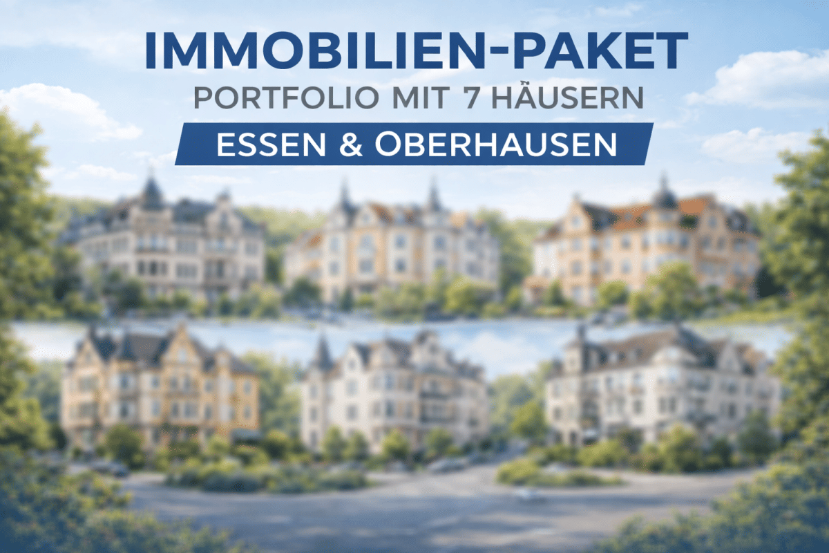 Portfolio für Entwickler und Strategen: 7 Mehrfamilienhäuser in Essen und Oberhausen.