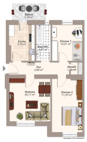 Ihr neues Zuhause: Helle 3-Raumwohnung mit Balkon – 39124 Magdeburg – Vorschaubild 9